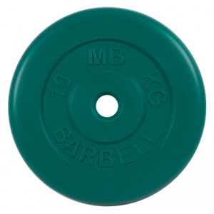 Диск для штанги 10кг d=26мм зеленый MB-PltC26-10 MB Barbell