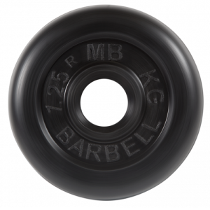 Диск для штанги 1,25кг d=26мм черный MB-PltB26-1,25 MB Barbell