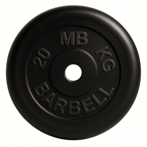 Диск для штанги 20кг d=31мм черный MB-PltB31-20 MB Barbell