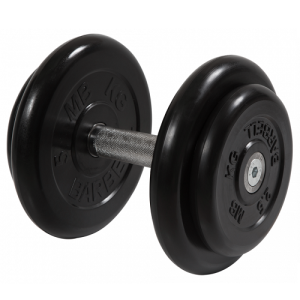 Гантель неразборная с вращающейся ручкой профи 16кг MB-FdbM-B16 MB Barbell