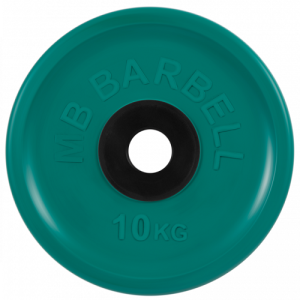Диск для штанги 10кг d=50мм евро-классик зеленый MB-PltCE-10 MB Barbell