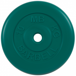Диск для штанги 10кг d=31мм зеленый MB-PltC31-10 MB Barbell